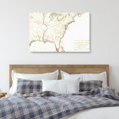 Dertien kolonies  Map (1776) Canvas Afdruk (Insitu (Slaapkamer))