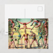 Dertien Mannen doen acrobatiek Briefkaart (Voorkant / Achterkant)