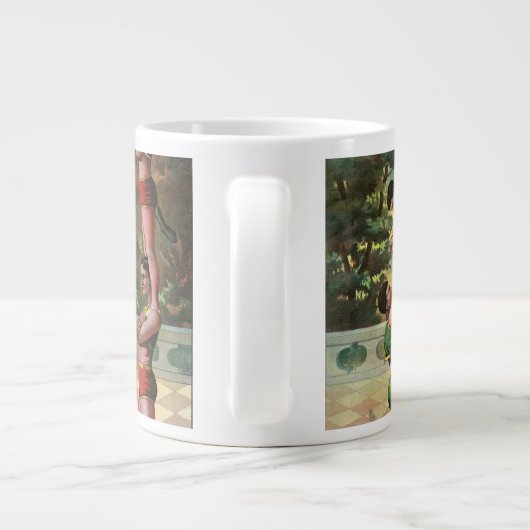 Dertien Mannen doen acrobatiek Grote Koffiekop (Achterkant)