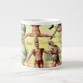 Dertien Mannen doen acrobatiek Grote Koffiekop (Voorkant)