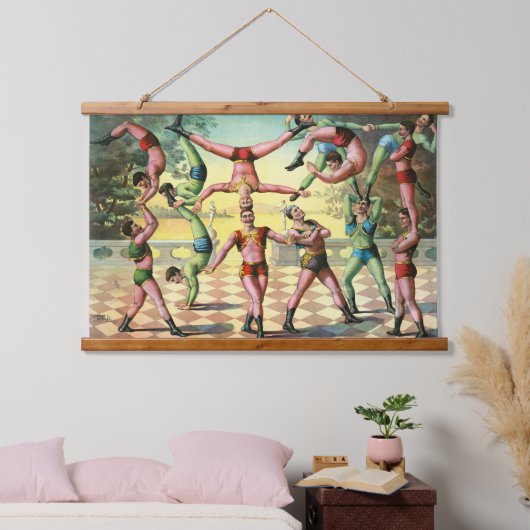 Dertien Mannen doen acrobatiek Hangend Wandkleed (Slaapkamer)