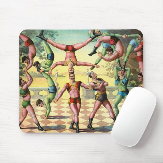 Dertien Mannen doen acrobatiek Muismat (Met muis)