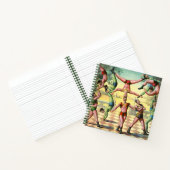 Dertien Mannen doen acrobatiek Notitieboek (Binnen)