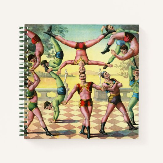 Dertien Mannen doen acrobatiek Notitieboek (Voorkant)