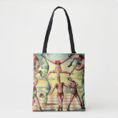 Dertien Mannen doen acrobatiek Tote Bag (Voorkant)