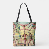 Dertien Mannen doen acrobatiek Tote Bag (Achterkant)