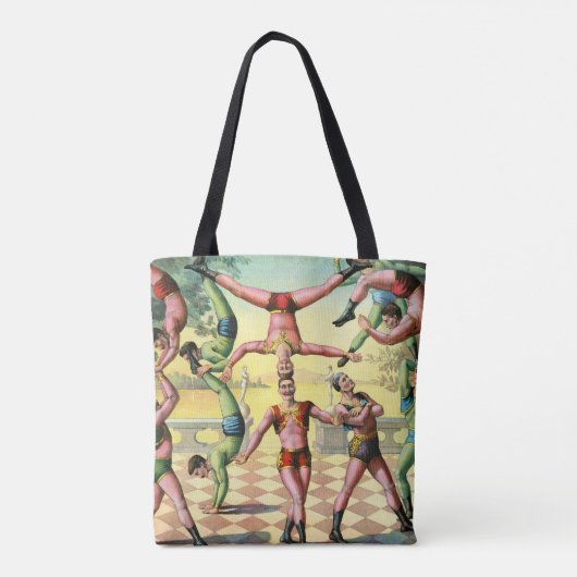 Dertien Mannen doen acrobatiek Tote Bag (Achterkant)