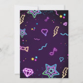 Dertien Neon Tiener Verjaardagsfeest Kaart (Achterkant)