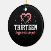 dertien officiële tiener gelukkig 13e verjaardag 1 keramisch ornament (Links)
