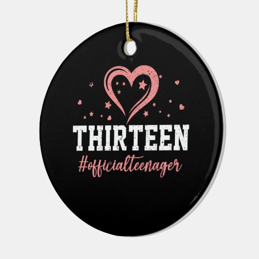 dertien officiële tiener gelukkig 13e verjaardag 1 keramisch ornament (Links)