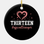 dertien officiële tiener gelukkig 13e verjaardag 1 keramisch ornament (Achterkant)