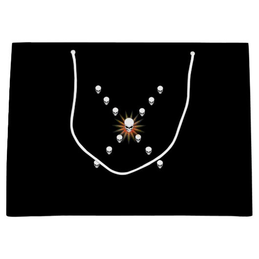 Dertien Skulls Eerie Oranje Sunburst Cross Groot Cadeauzakje (Voorkant)