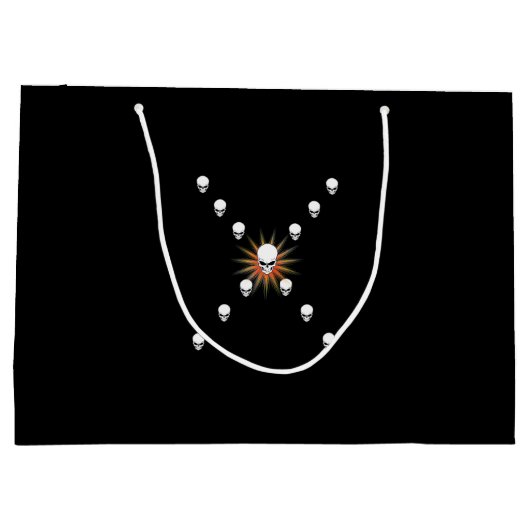 Dertien Skulls Eerie Oranje Sunburst Cross Groot Cadeauzakje (Achterkant)