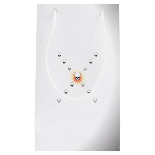 Dertien Skulls Eerie Oranje Sunburst Cross Klein Cadeauzakje (Voorkant)