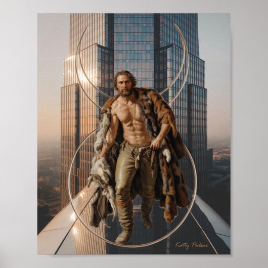Dertien symbolen: de gehoornde God Poster Print (Voorkant)
