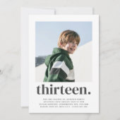 Dertien vierkant Foto eerste uitnodiging op vrijda (Voorkant)