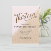 Dertiende verjaardag, blozen en goud, tienerjaren (Staand voorkant)