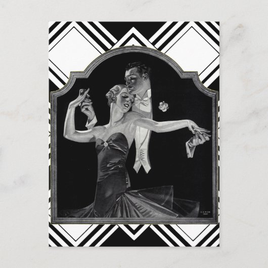 Derties Dancing Deco Briefkaart (Voorkant)