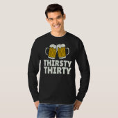 Dertig 30 bemanningsleden 30e geboortedag met B T-shirt (Voorkant volledig)