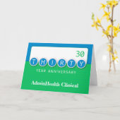 Dertig 30 jaar Jubileum werknemer met cirkels Kaart (Gele Bloem)