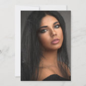 Dertig 30e verjaardag foto script zwart zilver kaart (Voorkant)