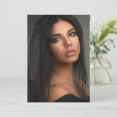 Dertig 30e verjaardag foto script zwart zilver kaart (Staand voorkant)