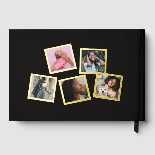Dertig 30e verjaardag foto's zwart goud gastenboek (Achterkant)