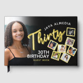Dertig 30e verjaardag foto's zwart goud gastenboek (Voorkant)