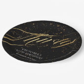 Dertig 30e verjaardag Gold Black Stylish Confetti Papieren Bordje (Gekanteld)