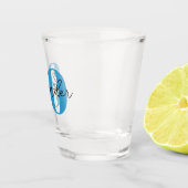 Dertig 30e verjaardag leeftijd modern script shot glas (Rechts)