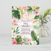 Dertig 30e verjaardag uitnodiging van de tropische (Staand voorkant)