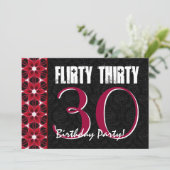 Dertig 30e verjaardag van de roze en zwarte partij kaart (Staand voorkant)