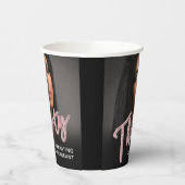 Dertig 30th Birthday fotoscript glitter roze Papieren Bekers (Links)