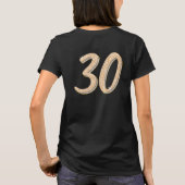 Dertig 30th Birthday fotoscript golden Silver T-shirt (Achterkant)