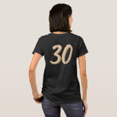 Dertig 30th Birthday fotoscript golden Silver T-shirt (Achterkant volledig)