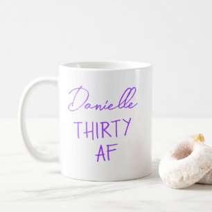 DERTIG AF 30e verjaardag Funny Gepersonaliseerd Koffiemok