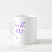 DERTIG AF 30e verjaardag Funny Gepersonaliseerd Koffiemok (Voorkant links)