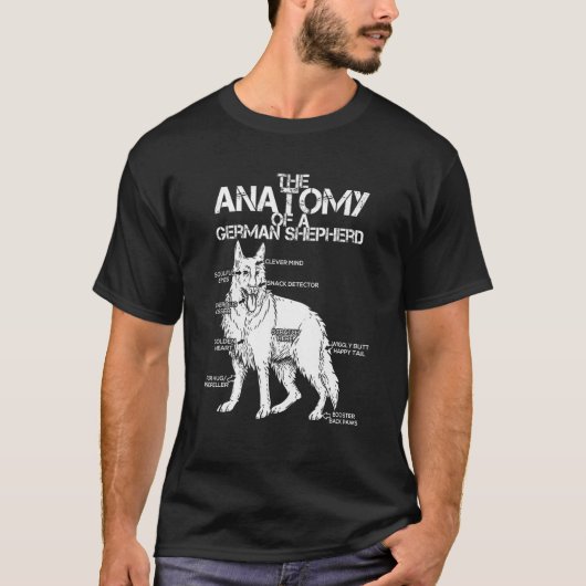 Dertig anatomie van Duitse herder voor mij T-shirt (Voorkant)