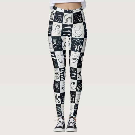 Dertig, Biomorfe Abstractie - Kandinsky Leggings (Voorkant)