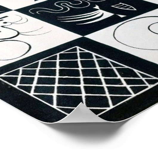 Dertig, Biomorfe Abstractie - Kandinsky Poster (Hoek)