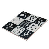 Dertig, Biomorfe Abstractie - Kandinsky Tegeltje (Zijkant)