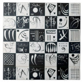 Dertig, Biomorfe Abstractie - Kandinsky Tegeltje (Voorkant)