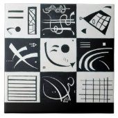 Dertig, Biomorfe Abstractie - Kandinsky Tegeltje (Voorkant)