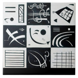 Dertig, Biomorfe Abstractie - Kandinsky Tegeltje