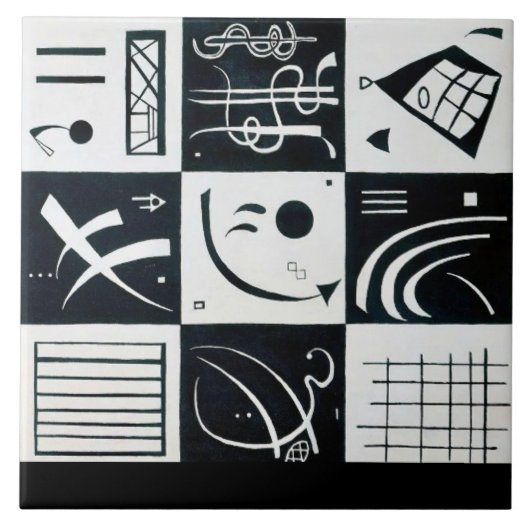 Dertig, Biomorfe Abstractie - Kandinsky Tegeltje (Voorkant)