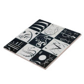 Dertig, Biomorfe Abstractie - Kandinsky Tegeltje (Zijkant)