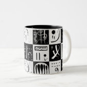 Dertig, Biomorfe Abstractie - Kandinsky Tweekleurige Koffiemok (Voorkant rechts)