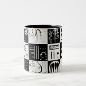 Dertig, Biomorfe Abstractie - Kandinsky Tweekleurige Koffiemok (Center)