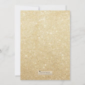 Dertig Black & Gold Chevron verjaardagsuitnodiging Kaart (Achterkant)