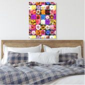 Dertig bloemen canvas afdruk (Insitu (Slaapkamer))